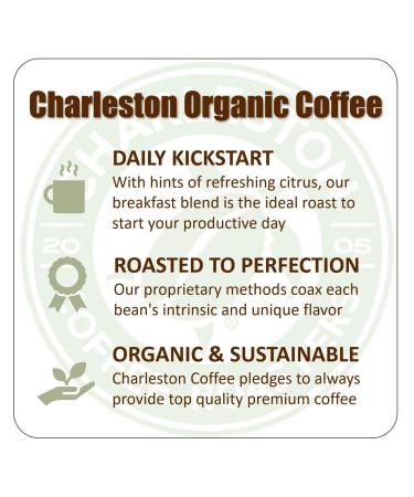 Charleston Coffee Roasters 12oz Organic Whole Bean - Premium Hand-Picked Slow Roast - Buy Online on GoSupps.com