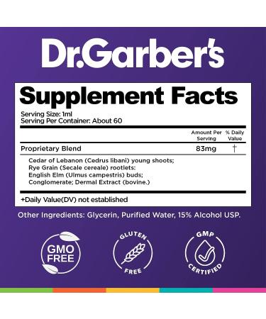 Dr. Garber's Skin Health Oral Drops - Gemmotherapy Supplement for Itchy & Dry Skin, Acne, Eczema & Allergy Relief - 60ml - Buy Online on GoSupps.com