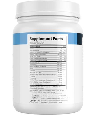 Transparent Labs Bulk Pre Workout Powder - Naturally Sweetened Advanced Formula for Muscle Building & Strength - 30 Servings Blue Raspberry - International Shipping Available - Buy Online on GoSupps.com