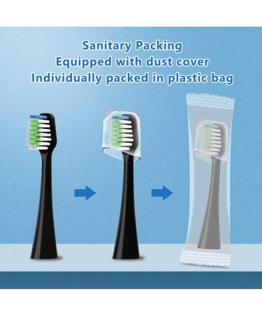 Sonic Replacement Toothbrush Heads for Waterpik Complete Care 9.0 & 5.0 - 5 Count (Black) | International Shipping Available - Buy Online on GoSupps.com