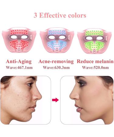 NewWay LED Face Mask Light Therapy for Acne Treatment Skin Care Dark Spot Red Light Therapy for Face Lightweight Cordless & Voice Prompts Comfortable Wear - Buy Online on GoSupps.com
