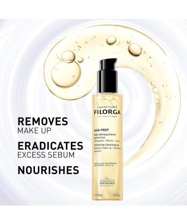 Filorga Skin-Prep Cleansing Oil - Makeup Remover with Omega-6 & Papain Enzymes | Deep Cleanse & Remove Makeup | 5.07 fl. oz - Buy Internationally - Buy Online on GoSupps.com