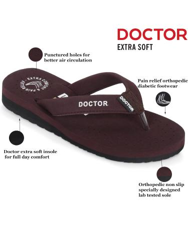 DOCTOR EXTRA SOFT Women's Ortho Care Diabetic Comfort Sliders - Brown - Buy Online on GoSupps.com