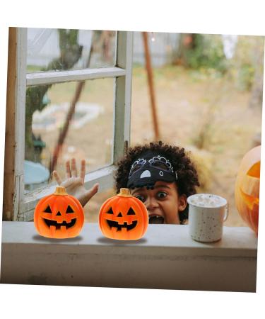 BESTonZON 2pcs Halloween Jack-o-lantern Halloween Pumpkin Lantern Lighted Pumpkins Light up Halloween Ornament Lighted Pumpkin Decorations Jack o Lantern Hollow Cartoon Ornaments Plastic - Buy Online on GoSupps.com