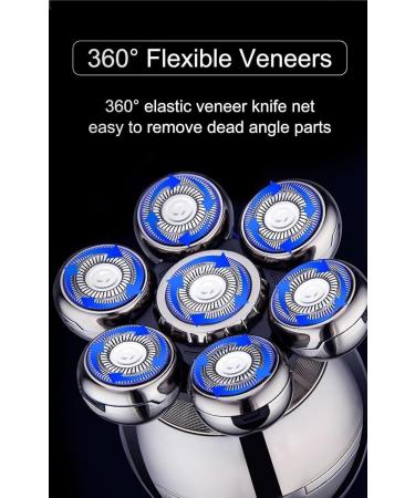 5 in 1 Electric Head Shaver for Bald Men - Cordless Waterproof Grooming Kit with Clippers Nose Trimmer & LCD Display - Buy Online on GoSupps.com