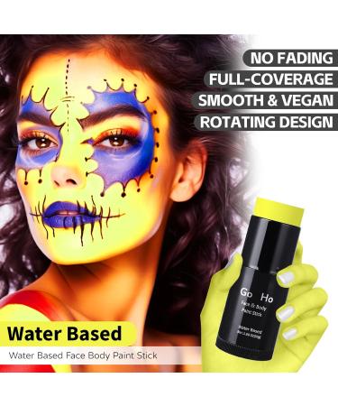 Washable Yellow Face Paint Stick | Non-Toxic Cream Makeup Stick for Theater, Halloween, Cosplay | 1.06 Oz Full-Coverage Body Paint - Buy Online on GoSupps.com