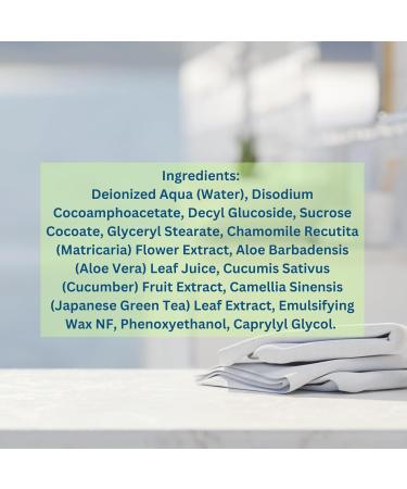 Deme-Tea Japanese Green Tea 2 in 1 Make-Up Remover & Facial Cleanser | Aloe Vera Cucumber Extract Plant-Based | Made in USA - Buy Online on GoSupps.com