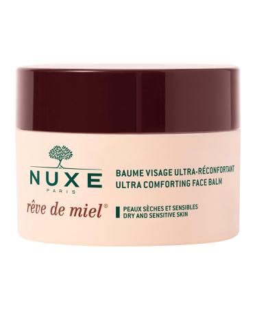 NUXE R ve de Miel Ultra Comforting Face Balm - Nourishing Cream for Dry & Sensitive Skin 1.7 Oz