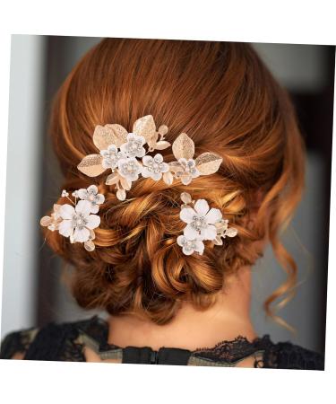 VINTORKY 1 Set Leaves and Flowers Hair Comb Flower Hair Decorations Womens Headpiece Hair Accessories for Women Girl Headpiece Bride Headdress Wedding Hairpin Bride Headpiece Hair Comb Clip - Buy Online on GoSupps.com