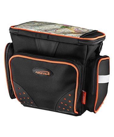 Ibera Bike Handlebar Bag for Camera Equipment, Clip-on Quick Release Bicycle Bag with Rain Cover and Map Sleeve, Medium (IB-HB4)