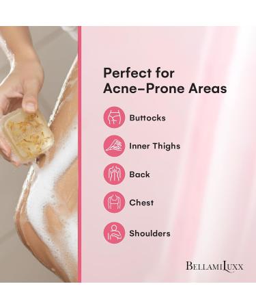 BellamiLuxx Butt Acne Treatment Set: Acne Soap Bar + Butt Treatment Lotion for Breakouts on Buttocks Thighs Back Chest & Ingrown-Prone & Folliculitis-Prone Skin Helps Reduce Body Breakouts - Buy Online on GoSupps.com