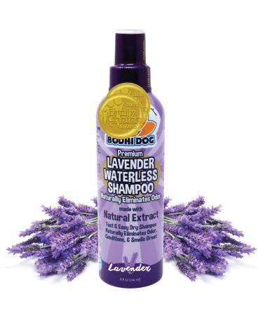New Waterless Dog Shampoo | Natural Dry Shampoo for Dogs or Cats No Rinse Required | Made with Natural Extracts | Vet Approved Treatment - Made in USA Lavender Waterless 8oz