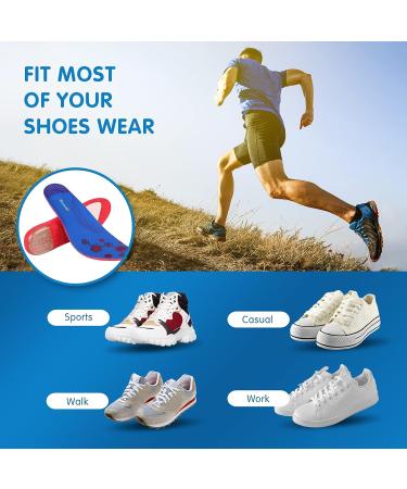 Sushn3D Plantar Fasciitis Insoles - Arch Support Orthotic Inserts for Men Women - Gel Shoe Insoles for High Arch Pain Relief - XL Size (Mens 10 1/2 - 13) - Buy Online on GoSupps.com