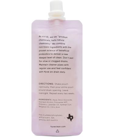 Hyve Drain Duty Water Pipe Cleaner - Lavender & Bergamot 2oz | Eco-Friendly Solutions for International Shipping - Buy Online on GoSupps.com