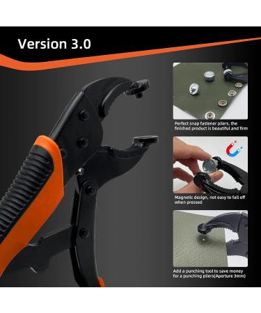 Heavy Duty Snap Fastener Tool Adjustable Snap Setter Tool Includes 20 Sets 15mm Snaps for Boat Cover  Replacing Metal Snaps  Repairing Boat Covers  Canvas  Sewing  Tarps orange - Buy Online on GoSupps.com