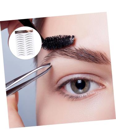 POPETPOP 12 Sheets waterproof eyebrow stickers eyebrow water transfer artificial eyebrows false eyebrows for 1 count (Pack of 1) Black - Buy Online on GoSupps.com