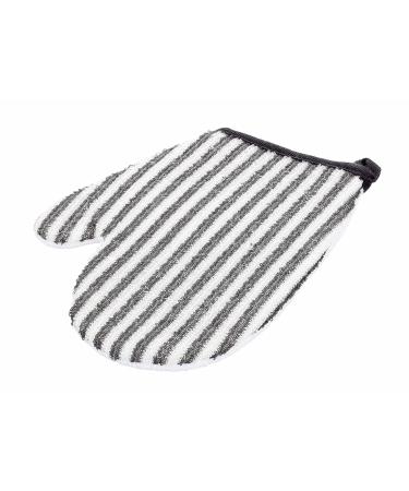 Peeling glove striped for cleaning and peeling