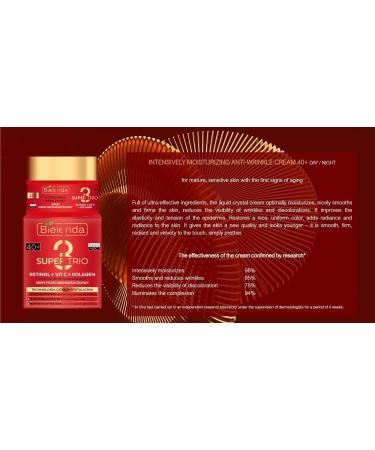 Bielenda SUPER 3 Trio Retinol + Vit C+ Collagen 40+ 50 ml - Buy Online on GoSupps.com