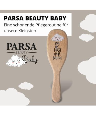 Parsa Beauty Baby Hair Brush | FSC Beech Wood & Goat Hair | Gentle Care for Fine Baby Hair - Buy Online on GoSupps.com