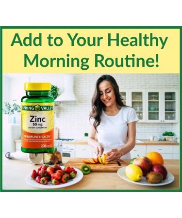 Zinc 50mg Supplement for Adults (Zinc Gluconate) - 200 Caplets | 6 Months Supply + Vitamin Pouch & Supplement Guide - Buy Online on GoSupps.com