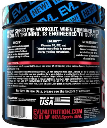 Evlution Nutrition ENGN Shred Pre Workout Thermogenic Fat Burner Powder - Cherry Limeade (30 Servings) - Buy Online on GoSupps.com