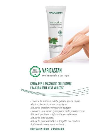 Crema Varicastan Vivanatura - 100% Naturale per Vene Varicose e Gambe Gonfie | Set 2x75ml | Risultati in 20 Minuti Senza Parabeni - Buy Online on GoSupps.com
