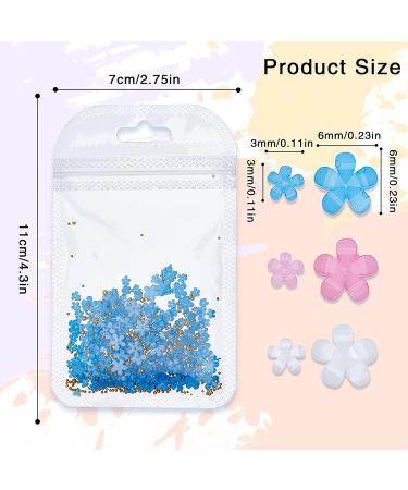 6 Bags Flower Nail Art Charms with Gold & Silver Beads - 1000Pcs 3D Five-Petal Flower Ornaments for DIY Nail Design - Nail Art Supplies - Buy Online on GoSupps.com