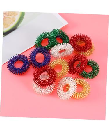 Oatipho 15-Pack Sensory Finger Rings - Stress Relief Acupressure Fidget Toys for Kids - Mini Spiky Massage Rings for Finger Blood Flow - Buy Online on GoSupps.com