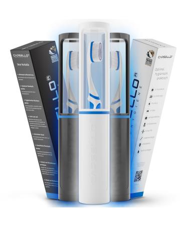 Capsello toothbrushes case toothbrush box toothbrush cup set - hygienic companion for clean teeth - toothbrush holder travel toothbrush organizer toothbrush cup (white) - Buy Online on GoSupps.com