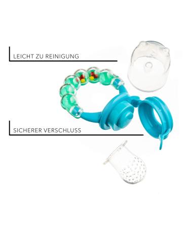 Baby Fruit Pacifier Set - 100% BPA-Free Silicone - Safe for Fruits & Vegetables - Blue - Buy Online on GoSupps.com