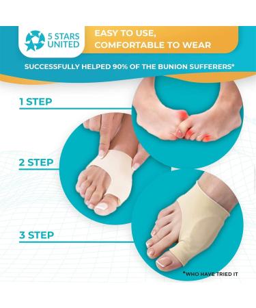 Hallux Valgus Toe Spreader Set - Silicone Toe Brace & Correction Splint for Pain Relief | International Shipping Available - Buy Online on GoSupps.com