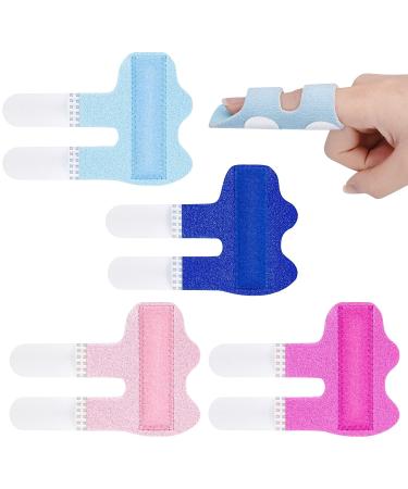 Leezmark Finger Splints - Arthritis Finger Straightener Brace for Broken, Middle, Pinky, Thumb, Ring, and Trigger Finger - Set of 4 (4 Colors) - Buy Online on GoSupps.com