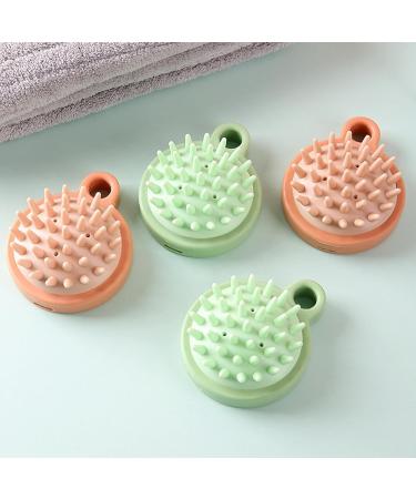 Credit Massage Brush - Silicone Bristles Scrubber & Hair Washing Accessories for Relaxing Scalp Care - Shower Head Massager & Grooming Brush in Green - Buy Online on GoSupps.com