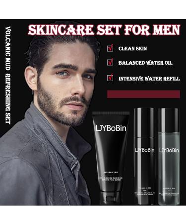Men's Skincare Set | Moisturizing Facial Care Kit - Face Wash Toner & Moisturizer | Perfect Gift for Dad Husband or Boyfriend - Buy Online on GoSupps.com