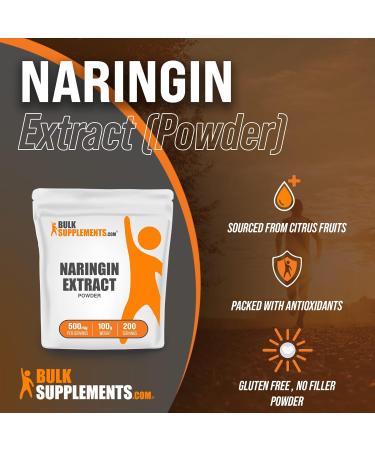 Naringin Extract Powder - 500mg per Serving - Citrus Fruit Sourced Dietary Supplement - Gluten Free - 100g (3.5 oz) - 200 Servings - Buy Online on GoSupps.com