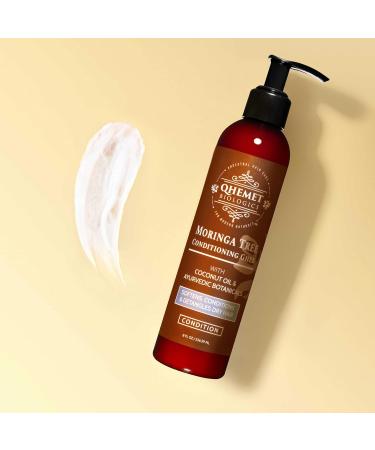 Qhemet Biologics Moringa Tree Conditioning Ghee | Lightweight Detangler for Moderately Dry Hair | Ideal for Kinks & Coils (8 oz) - International Shipping Available - Buy Online on GoSupps.com