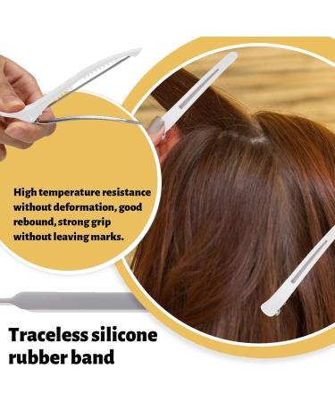 Bagentry 6 Pcs No Crease Hair Clips for Styling with Silicone Band Professional Flat Hair Sectioning Clips Duck Billed Alligator Hair Clips Parting Cutting Makeup Salon Women Men (B) - Buy Online on GoSupps.com