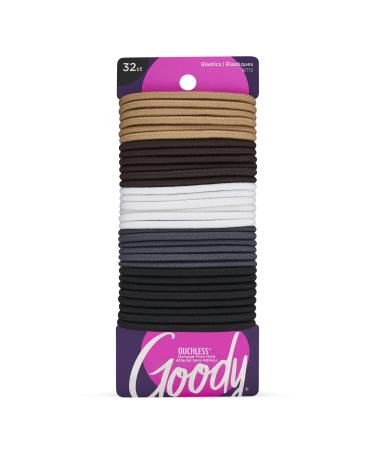 Goody Ouchless Womens Braided Elastic Hair Tie - 10 Count Java Bean Neutral - 4MM for Medium Hair- Ouchless Pain-Free Hair Accessories for Women Perfect for Long Lasting Braids Ponytails and More