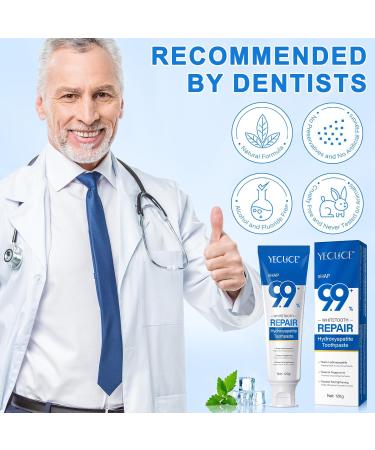 9.9% Hydroxyapatite Toothpaste for Enamel Protection and Tooth Strengthening (2PCS) Nano Hydroxyapatite Toothpaste Gentle Mint Fresh Breath Daily Use for Oral Health - Buy Online on GoSupps.com