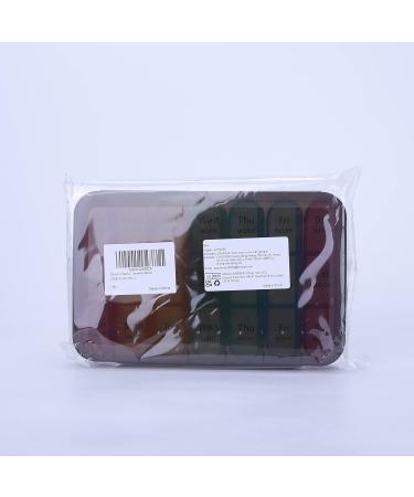 Zoolion Weekly Pill Box - 7 Day 3 Times Daily Portable Travel Organiser - Black Rainbow - Buy Online on GoSupps.com