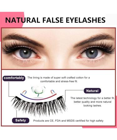Magnetic Eyelashes Magnetic Lashes 2-Pairs Set Beauty Magnetic Eyelashes Simple Natural Reusable Magnetic Eyelashes No Glue or Liner Needed Easy To Wear (Doha) - Buy Online on GoSupps.com