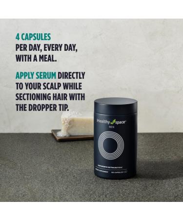 Men's Hair Growth Supplement | Clinically Tested Doctor Recommended 1 Month Supply for Thicker Hair & Scalp Coverage - International Shipping Available - Buy Online on GoSupps.com