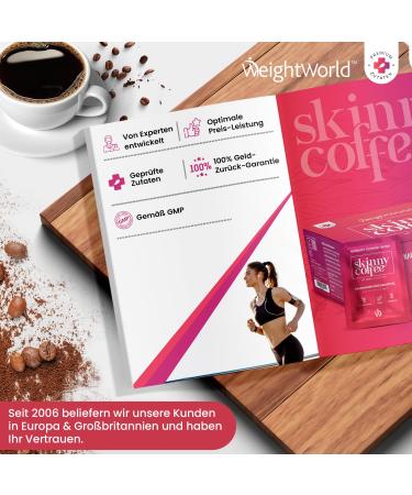 Skinny Coffee - Low Carb Keto Arabica with Chlorella Green Tea & Guarana | 140g - 28 Portions - Weightworld - Buy Online on GoSupps.com