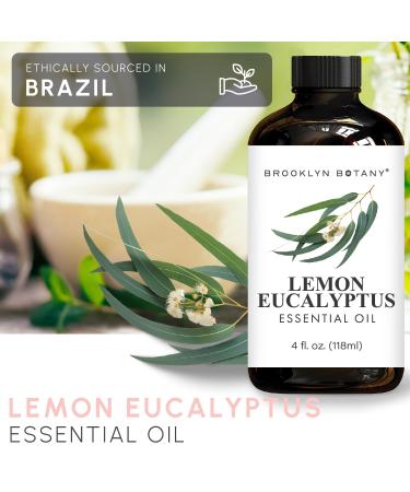 Brooklyn Botany Lemon Eucalyptus & Peppermint Essential Oils 4 Fl Oz (Pack of 2) 100% Pure & Natural Cool & Energizing Aromatherapy Blend - Buy Online on GoSupps.com