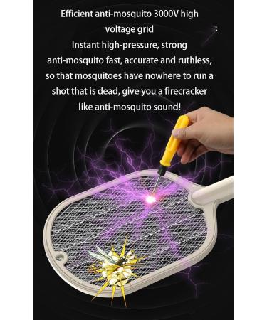 Electric Fly Swatter 2-in-1 Insect Swatter Fly Killer and Mosquito Lamp USB Rechargeable with 1200mAh Battery for Indoor and Outdoor Backyard Camping at Home(Color:Green) - Buy Online on GoSupps.com