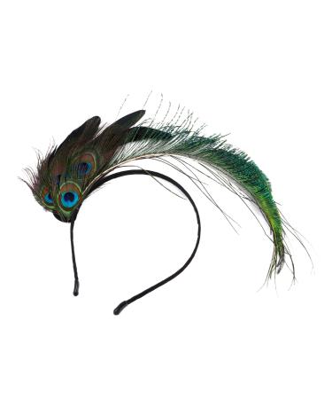 MERRYHAPY Peacock Feather Headband Headdress Cosplay Headdress Feather Headdress Headwear Party Headdress Headband Party Headwear Stage Hair Band Feather Hair Band