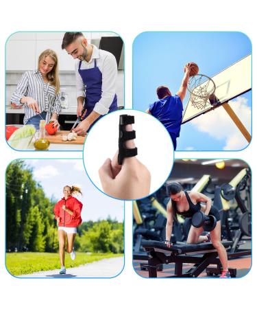4PCS Finger Splints | Upgraded 3 Straps Trigger Finger Brace for Arthritis & Pain Relief | Broken Finger Protection & Straightening - Black - Buy Online on GoSupps.com