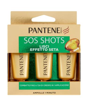 Pantene Pantene Pro-V Sos Shots Smooth Silk Effect, Intensive treatment for damaged hair, Concentrated and effective formula, 3 x 15 ml