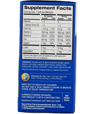 Bausch & Lomb PreserVision AREDS 2 Formula Soft Gels 90ct - Packaging May Vary - Buy Online on GoSupps.com