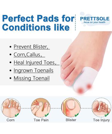 PrettSole Soft Silicone Toe Protectors - 5 Pairs Toe Caps for Corns, Calluses, Ingrown Toenail - Reduce Friction & Provide Cushioning - Buy Online on GoSupps.com